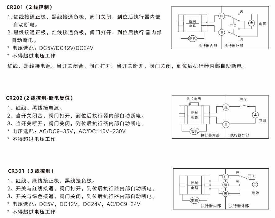 精小型電動球閥接線圖 精小型電動球閥接線圖