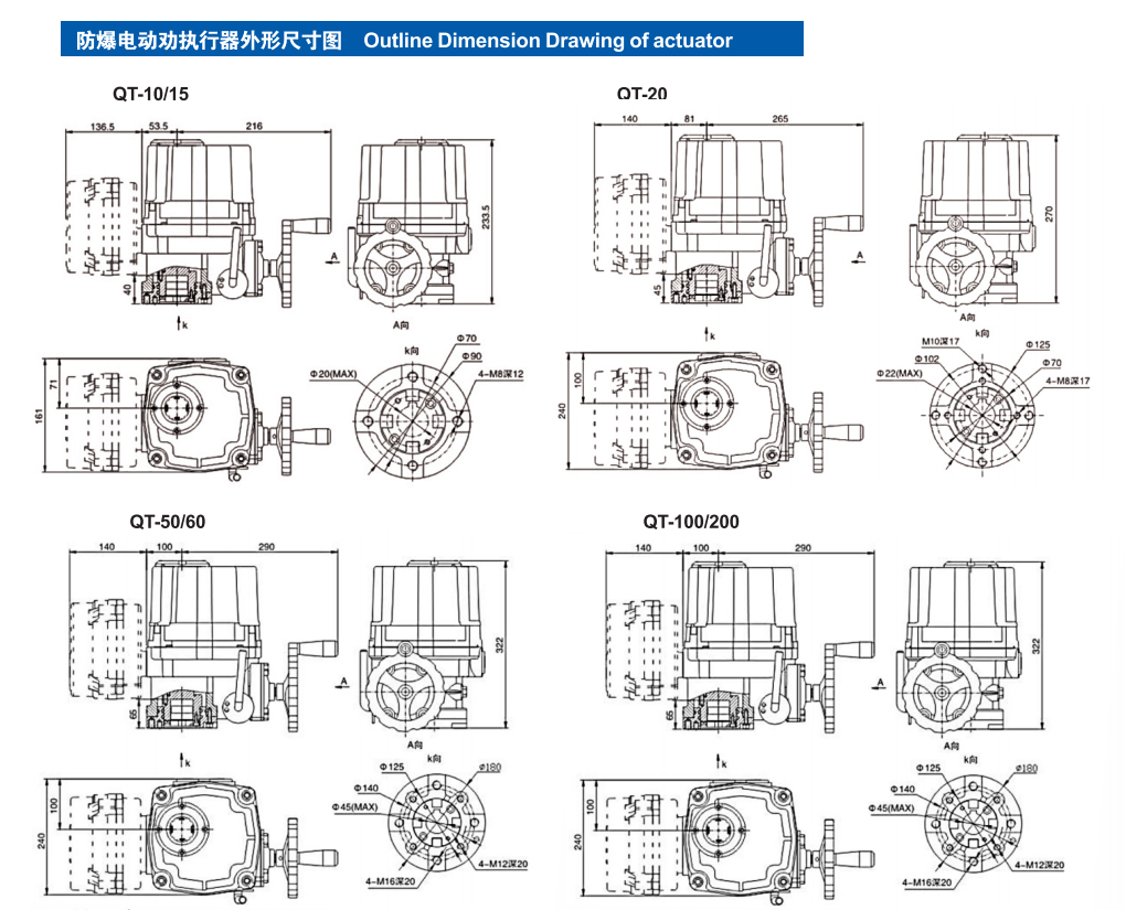 QT系列電動(dòng)防爆執(zhí)行器 QT系列電動(dòng)防爆執(zhí)行器
