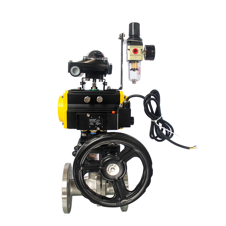 HK55-3PS-F氣動(dòng)三片式法蘭球閥