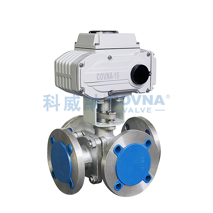 電動(dòng)不銹鋼四通法蘭球閥