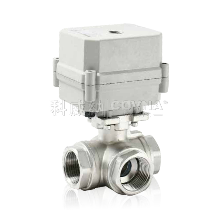 微型電動(dòng)不銹鋼三通球閥_A100-T25-S3-C