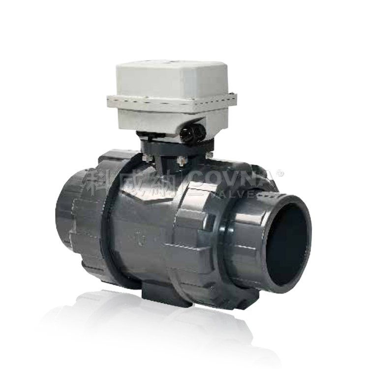 UPVC雙由令螺紋微型電動球閥_A550-T80-P2-B