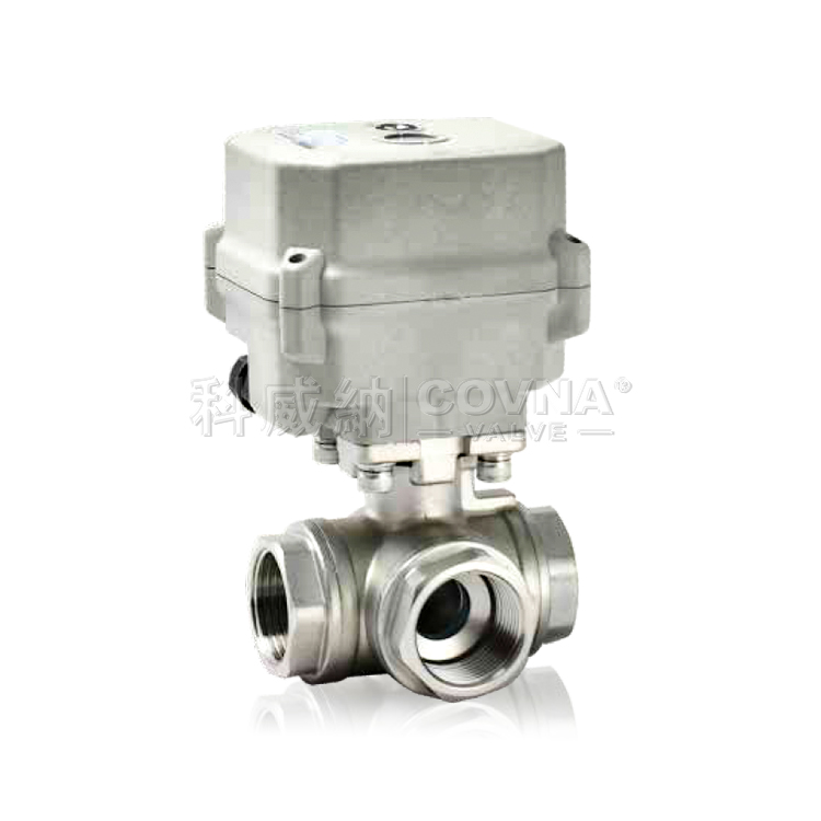 微型電動不銹鋼三通螺紋球閥_A150-T系列_A150-S3-B