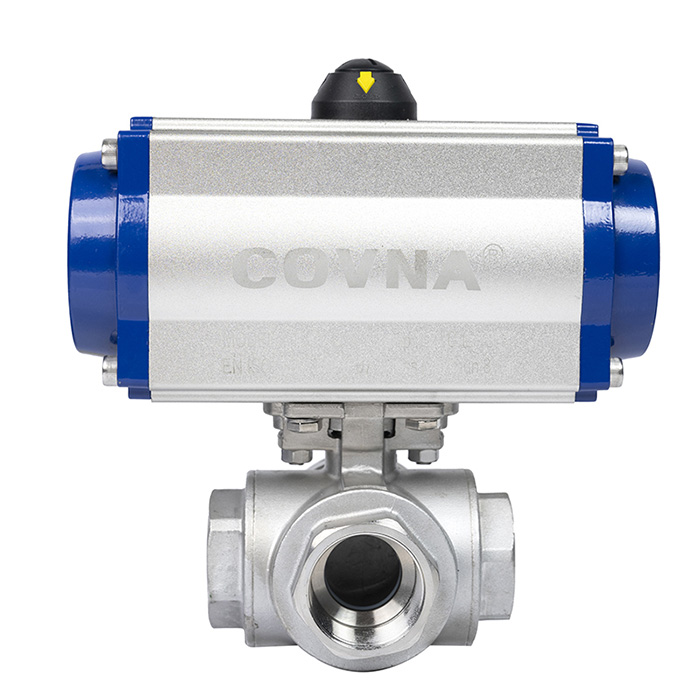 HK56-T氣動不銹鋼三通內(nèi)螺紋球閥